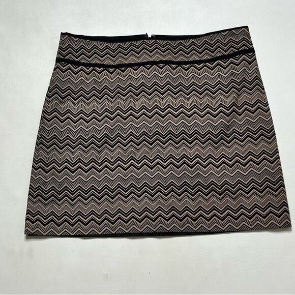 Loft | Brown/Black Lined Mini Skirt - Picture 1 of 5